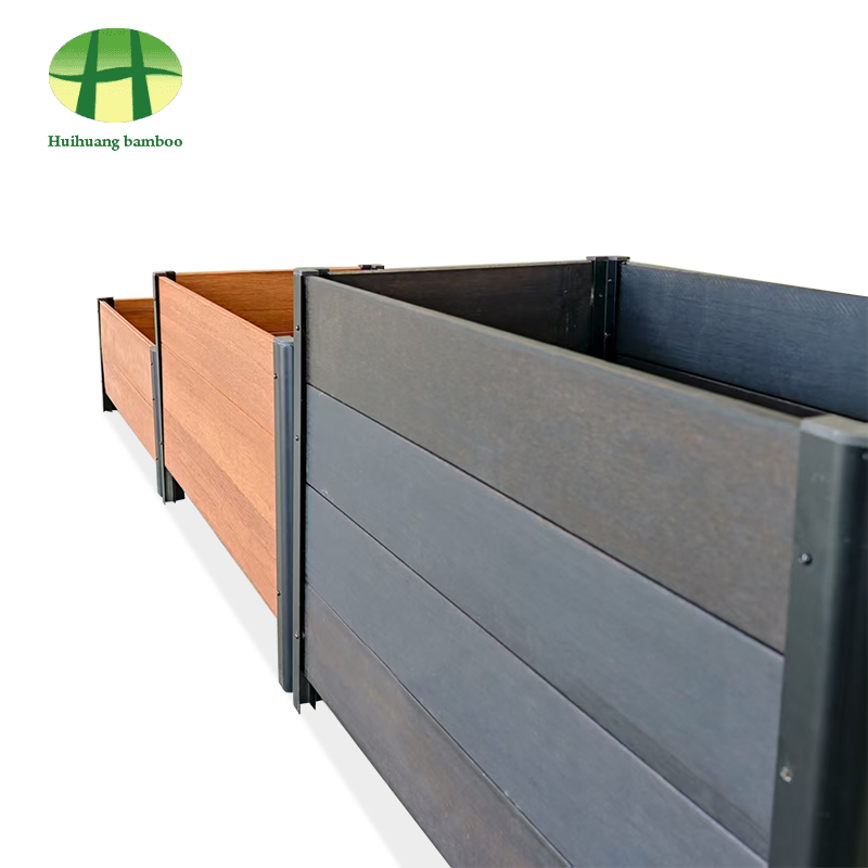 Udendørs vejrbestandig plantekasse i bambus i komposit træ Udendørs vejrbestandig plantekasse i bambus i komposit træ