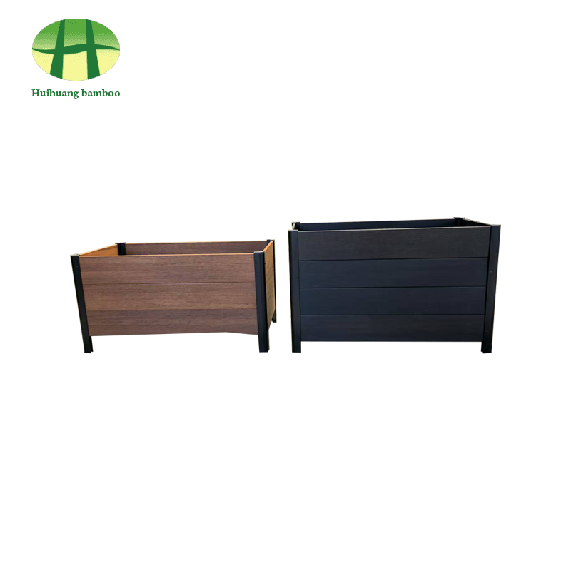 Udendørs vejrbestandig plantekasse i bambus i komposit træ Udendørs vejrbestandig plantekasse i bambus i komposit træ